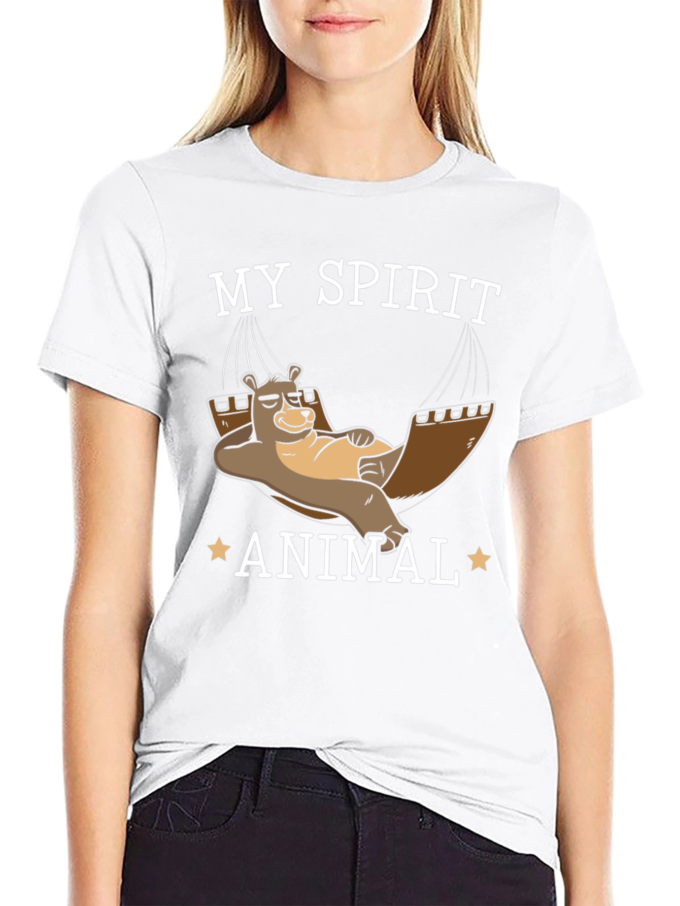 My Spirit Animal T-Shirt - Lazy Bear Hammock Design