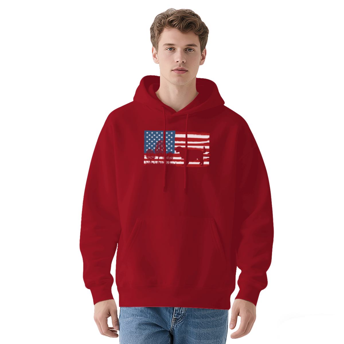 Freedom Is Not Free' Vintage Flag Eagle Bear Hoodie