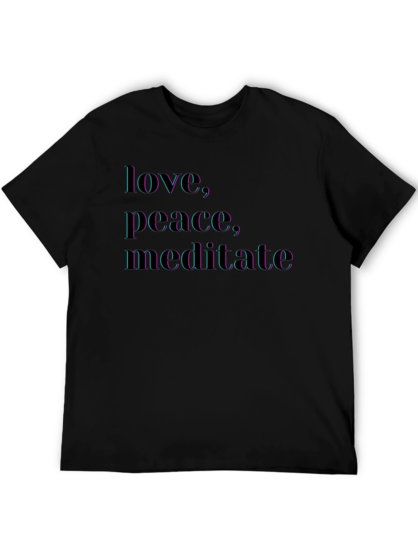 Love Peace Meditate Graphic T-Shirt