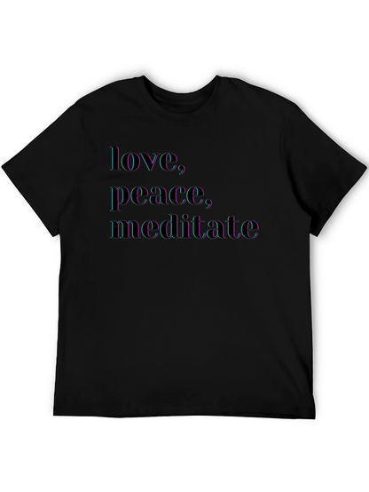 Love Peace Meditate Graphic T-Shirt