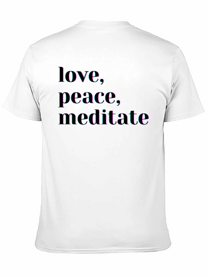 Love Peace Meditate Graphic T-Shirt