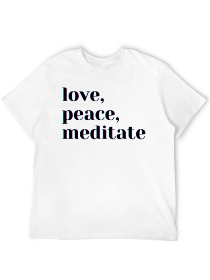 Love Peace Meditate Graphic T-Shirt