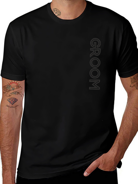 Groom Black Crewneck T-Shirt