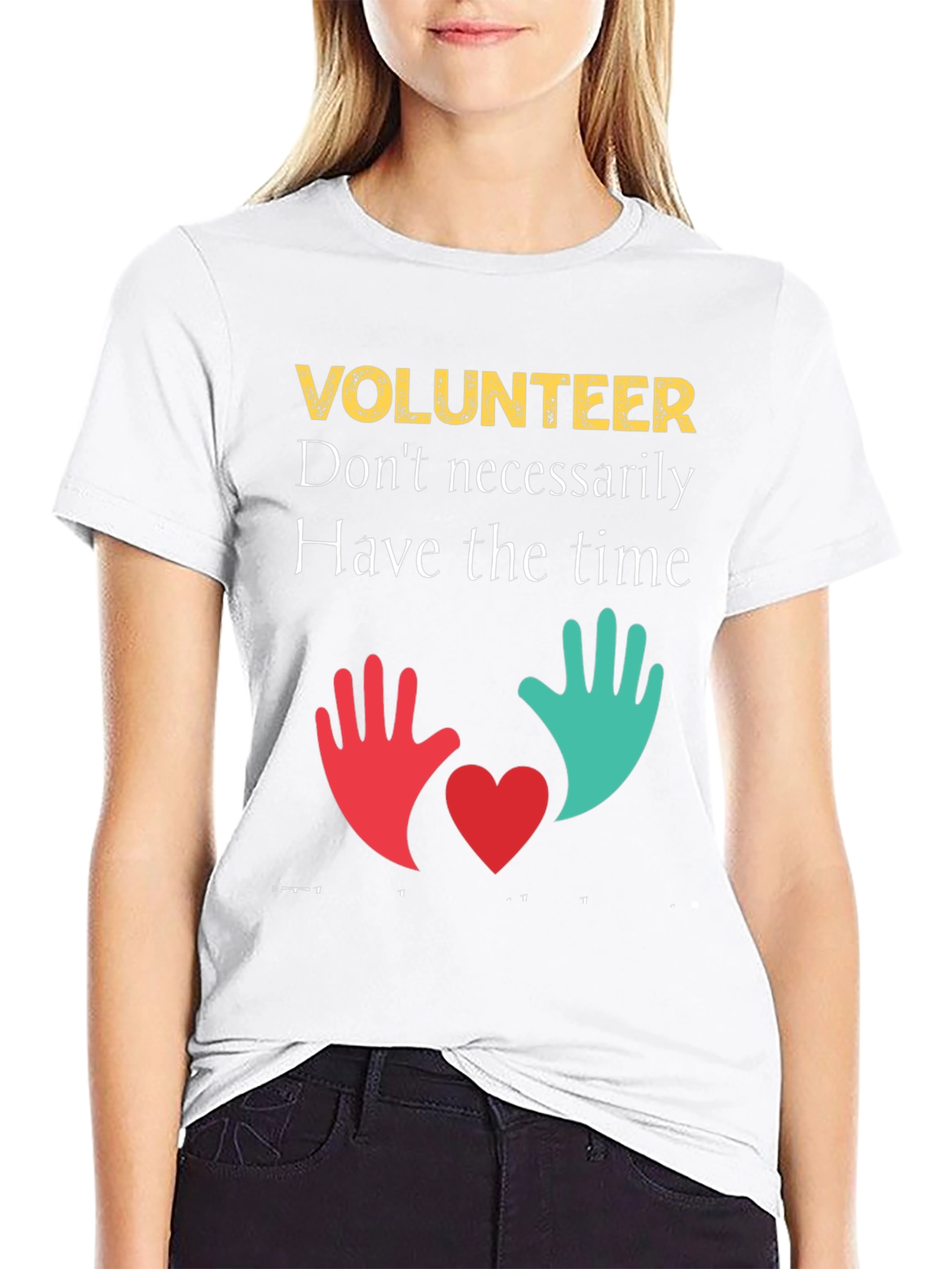 Volunteer T-Shirt: Time & Heart Design