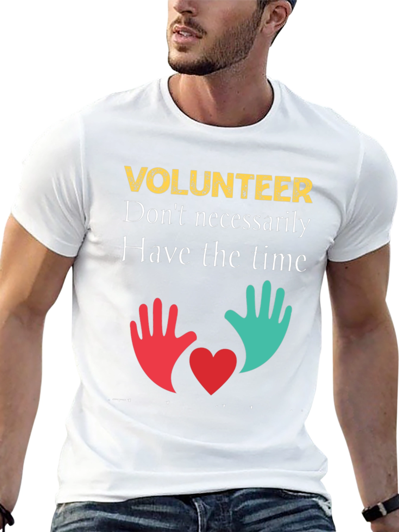 Volunteer T-Shirt: Time & Heart Design