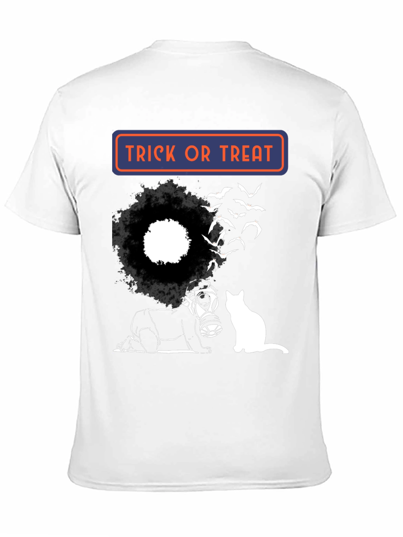 Halloween Trick or Treat T-Shirt with Cat