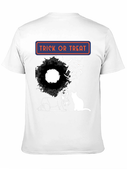 Halloween Trick or Treat T-Shirt with Cat
