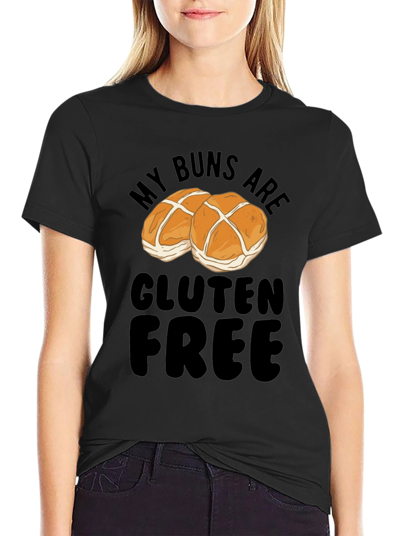 Gluten Free Buns Graphic Tee - Funny Food T-Shirt