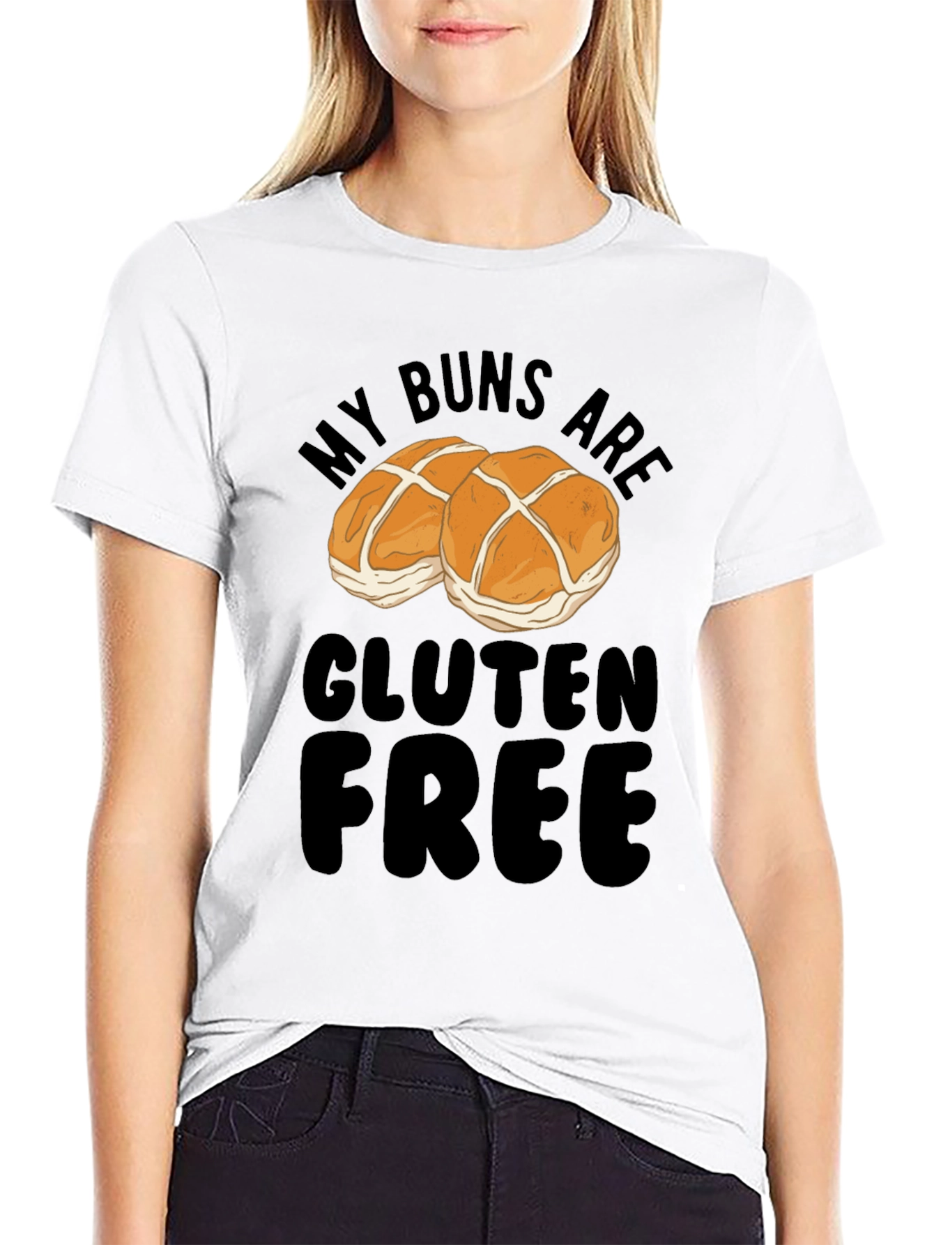 Gluten Free Buns Graphic Tee - Funny Food T-Shirt