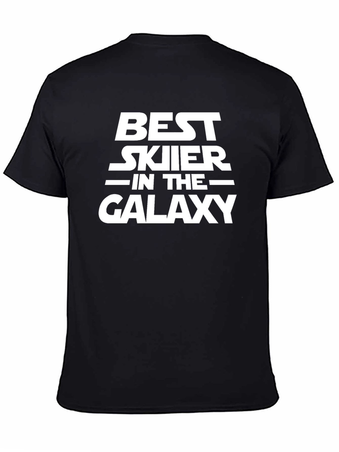 Best Skier in the Galaxy Black Graphic T-Shirt
