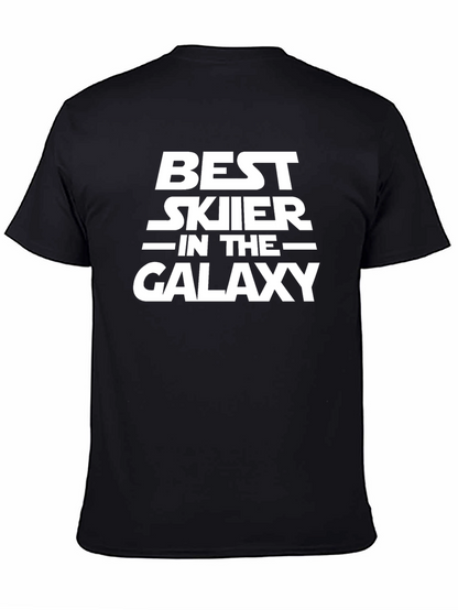 Best Skier in the Galaxy Black Graphic T-Shirt