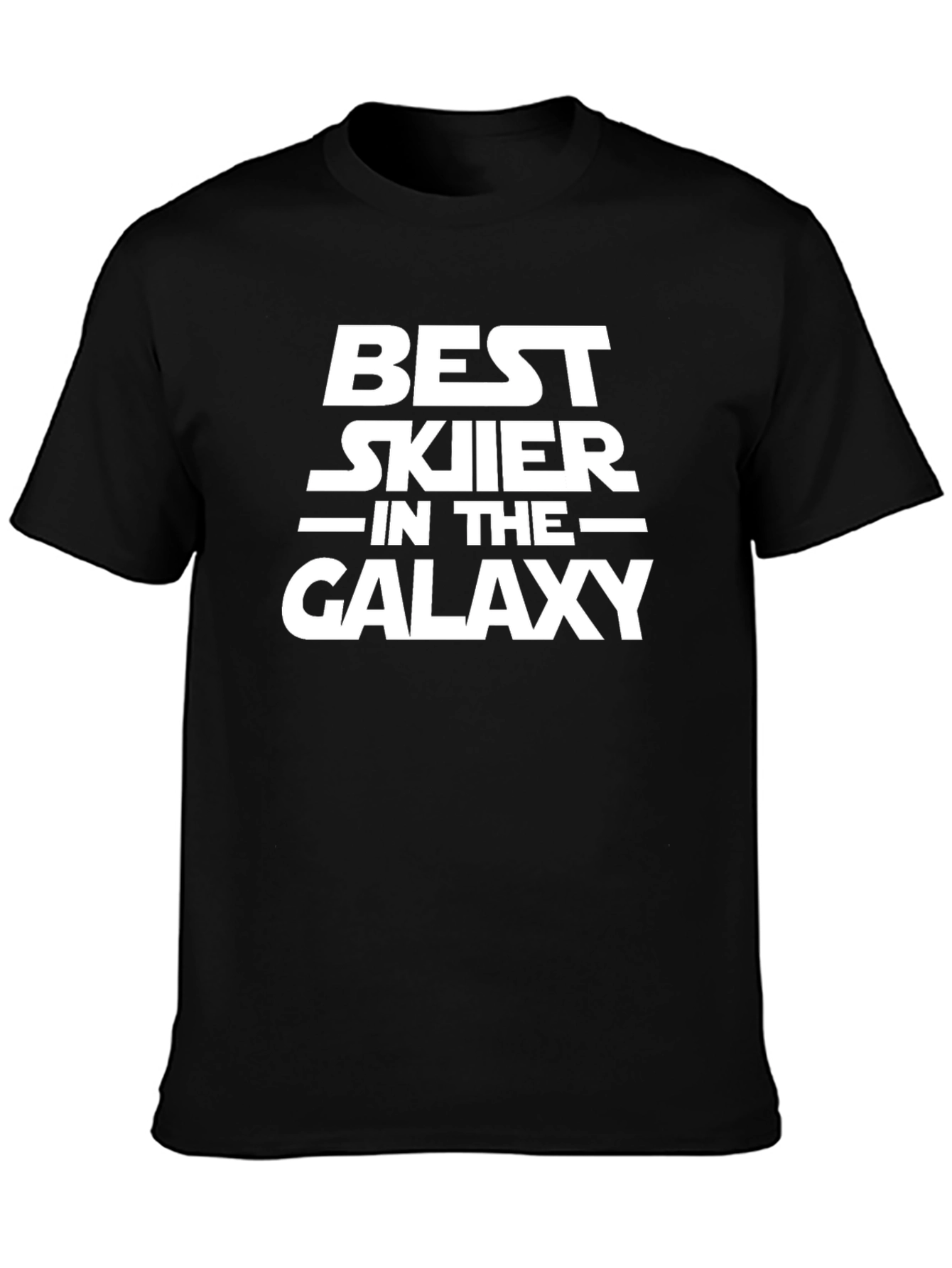 Best Skier in the Galaxy Black Graphic T-Shirt