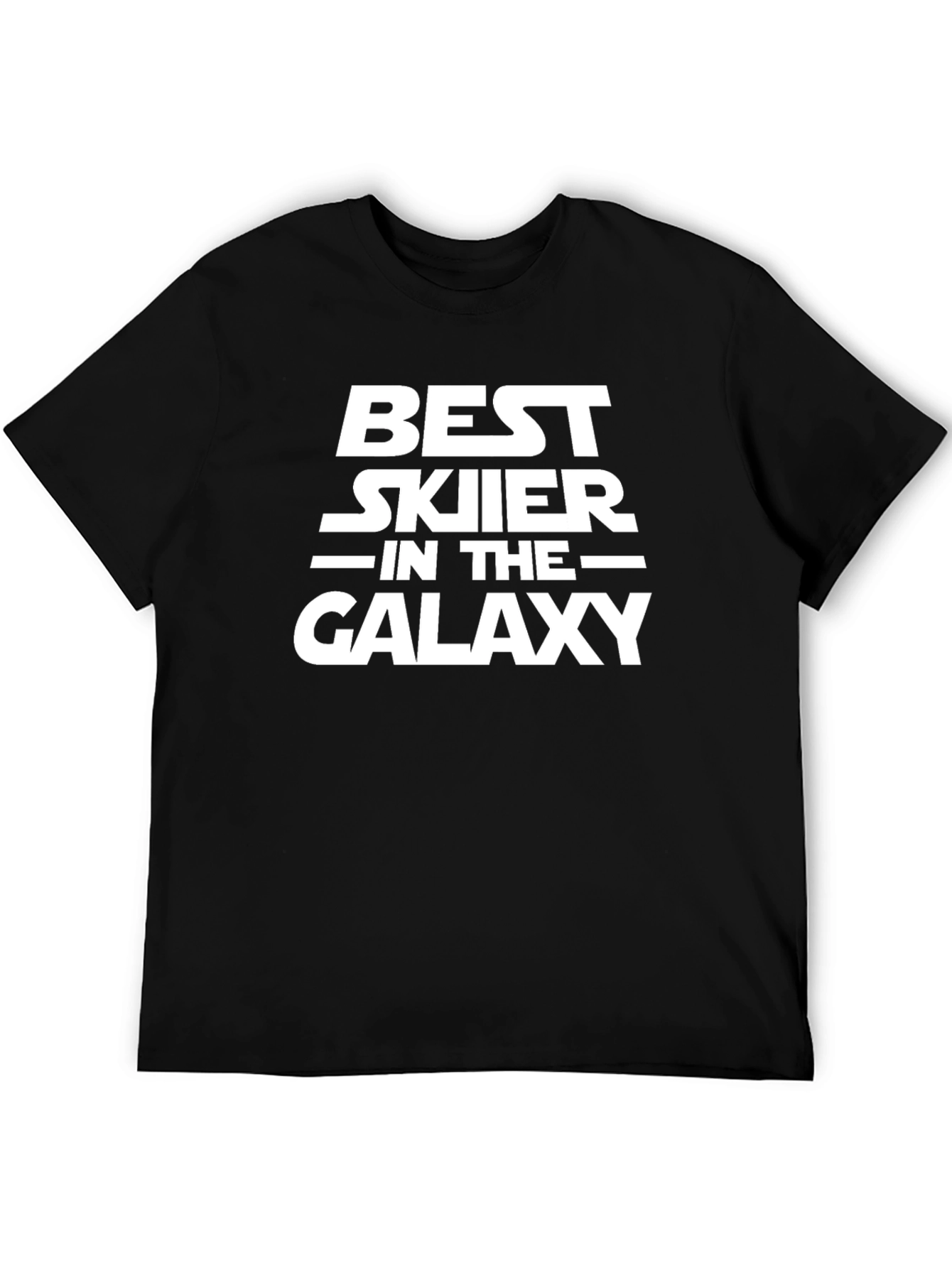 Best Skier in the Galaxy Black Graphic T-Shirt