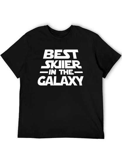 Best Skier in the Galaxy Black Graphic T-Shirt