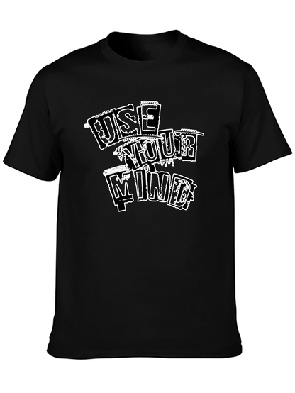 Use Your Mind Graphic T-Shirt - Black