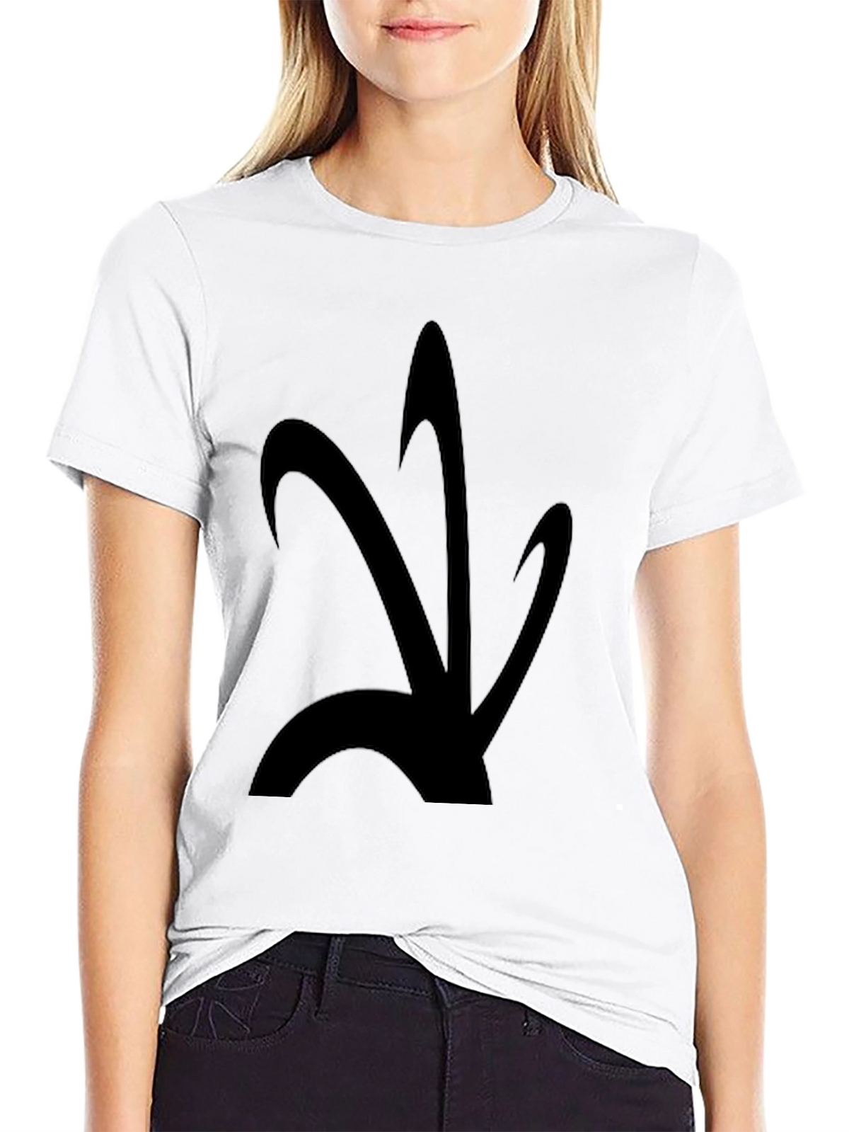 Abstract Graphic Black T-Shirt