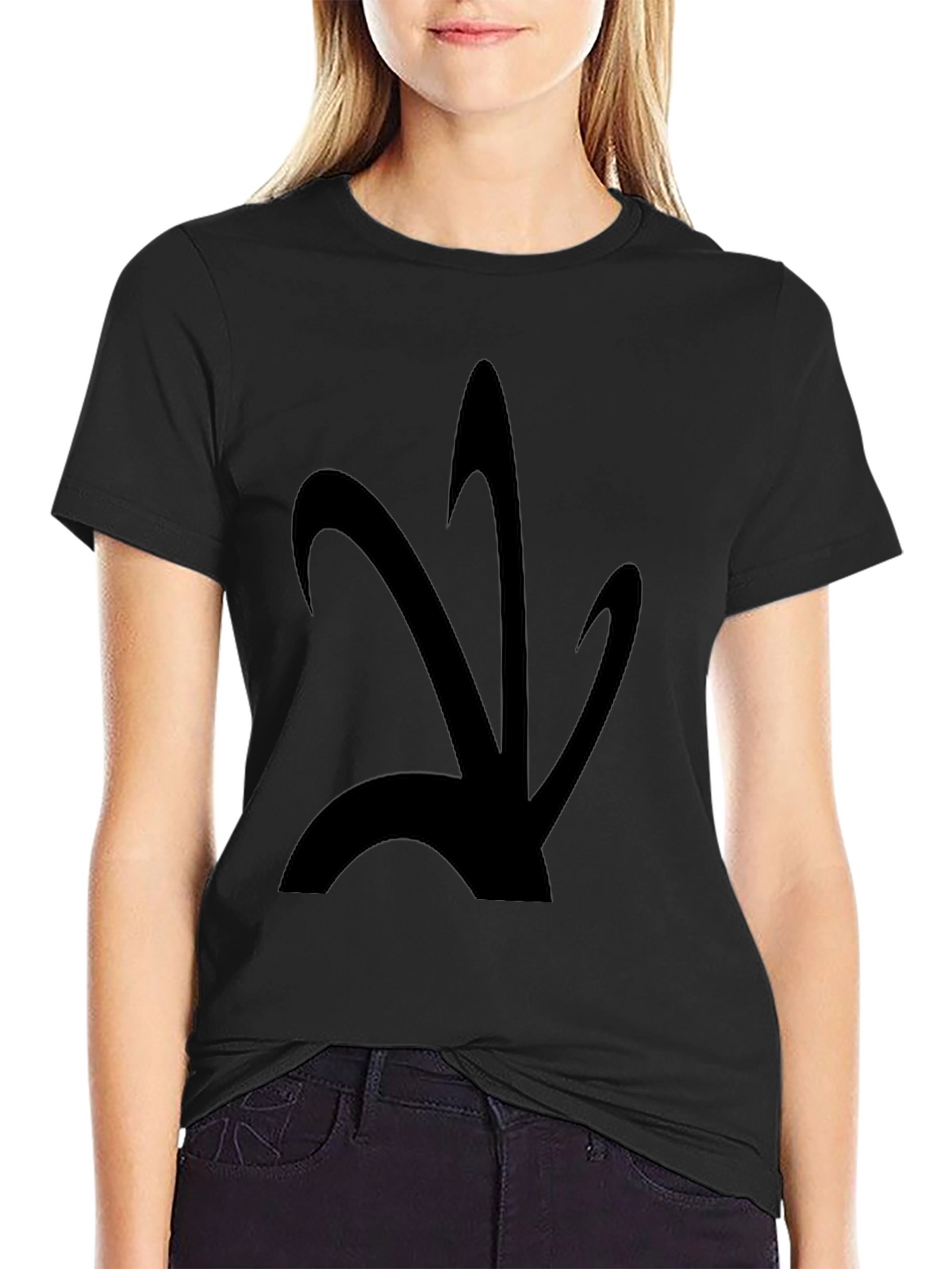 Abstract Graphic Black T-Shirt