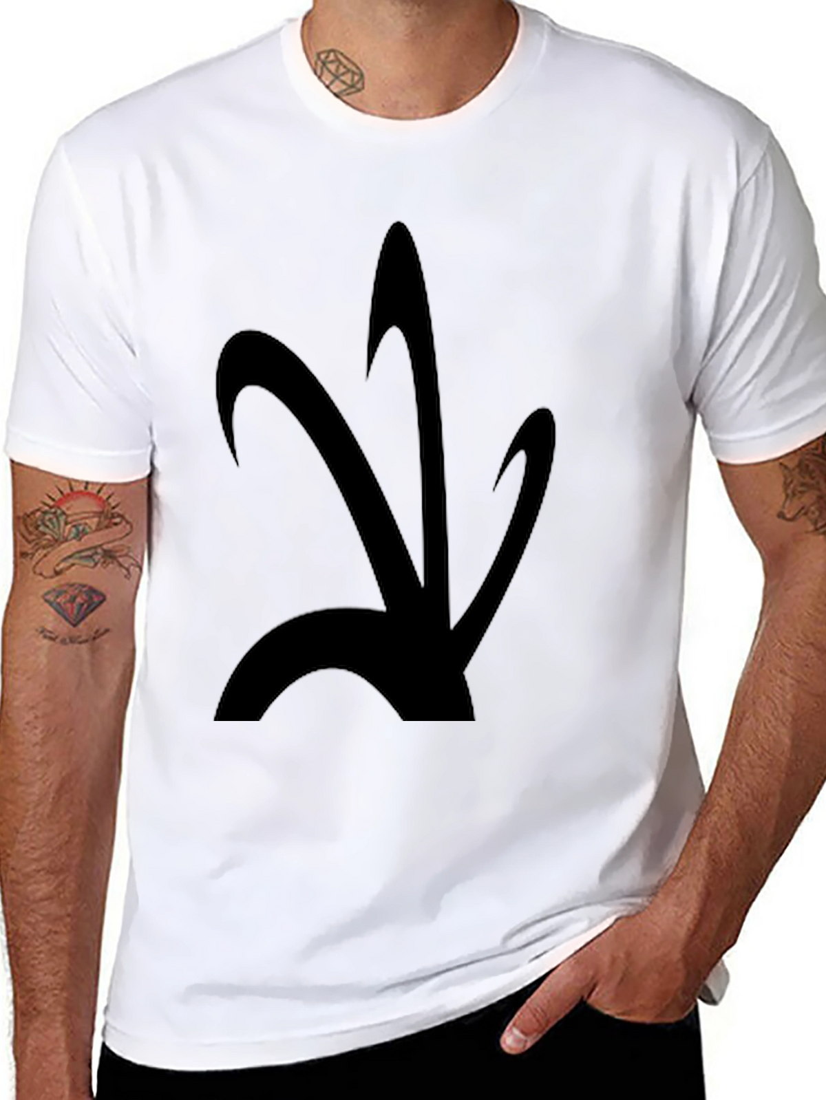 Abstract Graphic Black T-Shirt