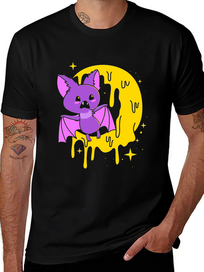 Spooky Bat Graphic Print T-Shirt