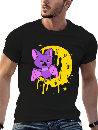 Spooky Bat Graphic Print T-Shirt