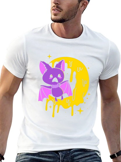 Spooky Bat Graphic Print T-Shirt