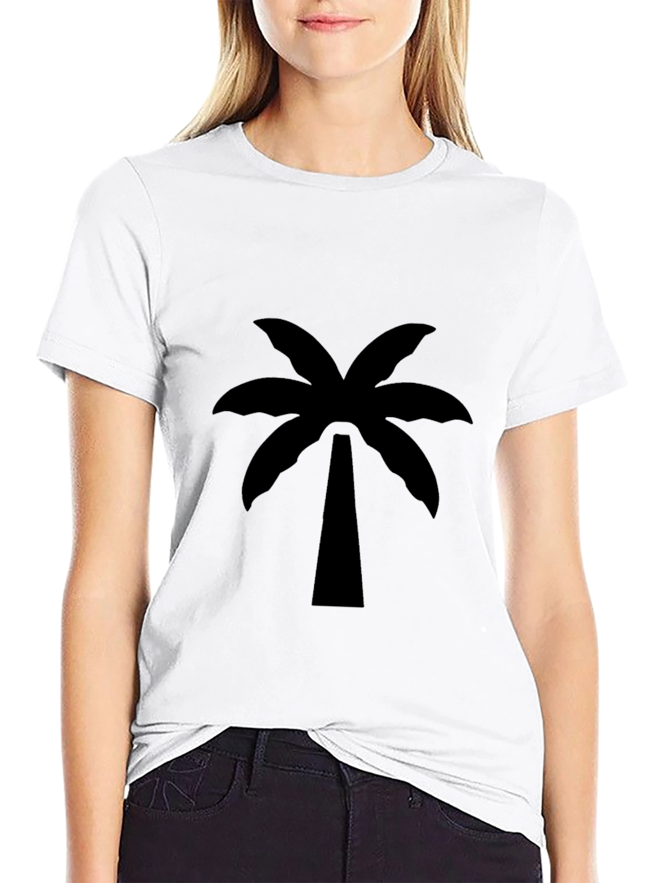 Black Palm Tree Graphic Tee - Island Vibes