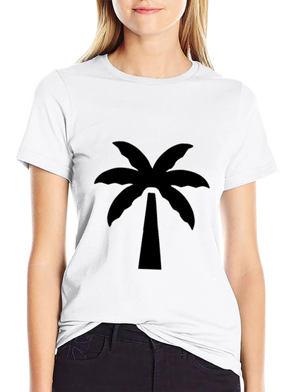 Black Palm Tree Graphic Tee - Island Vibes