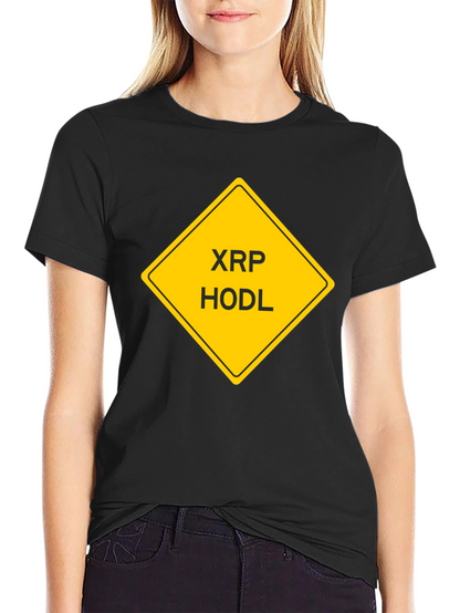 XRP HODL Crypto T-Shirt - Black Cotton Tee