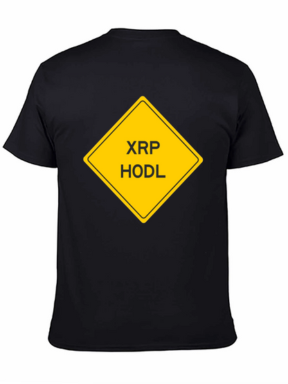XRP HODL Crypto T-Shirt - Black Cotton Tee