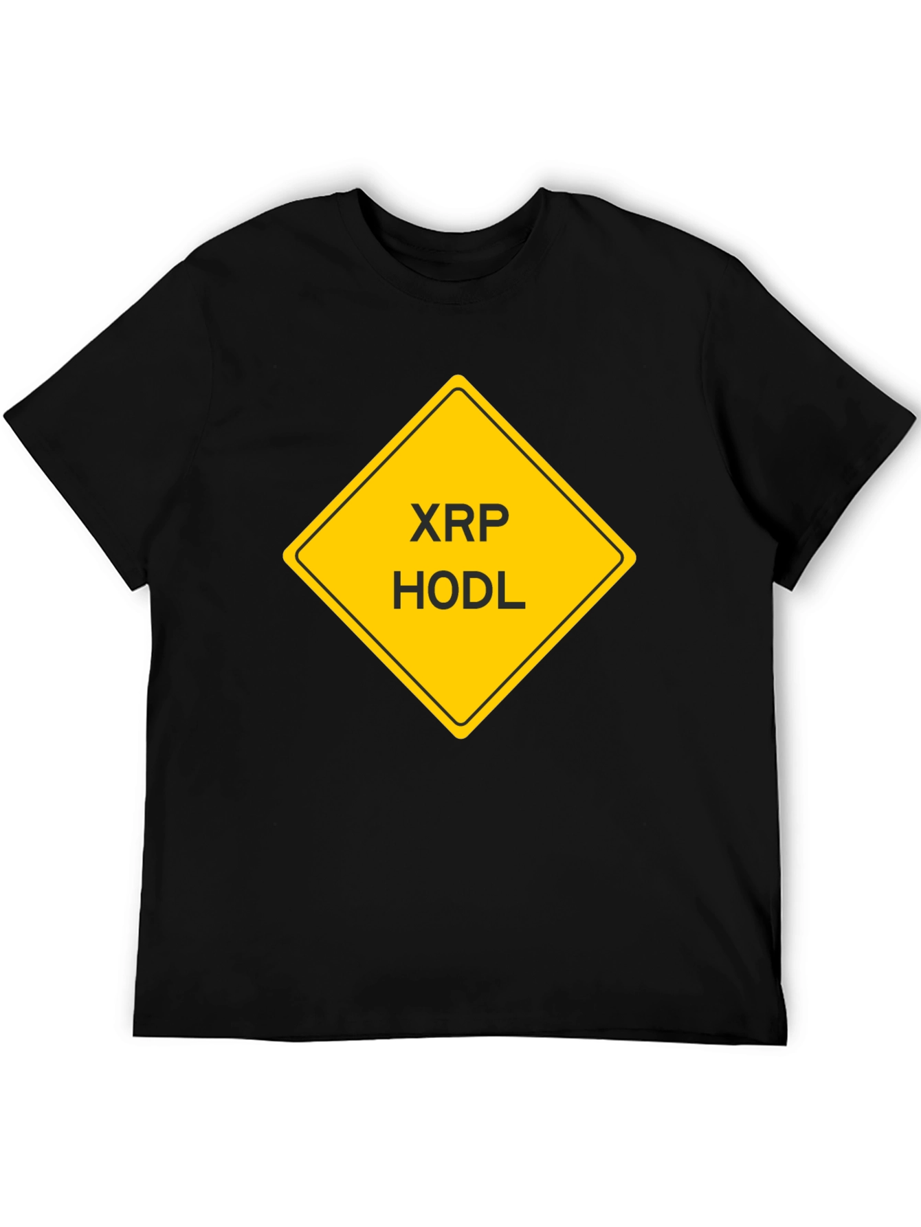 XRP HODL Crypto T-Shirt - Black Cotton Tee