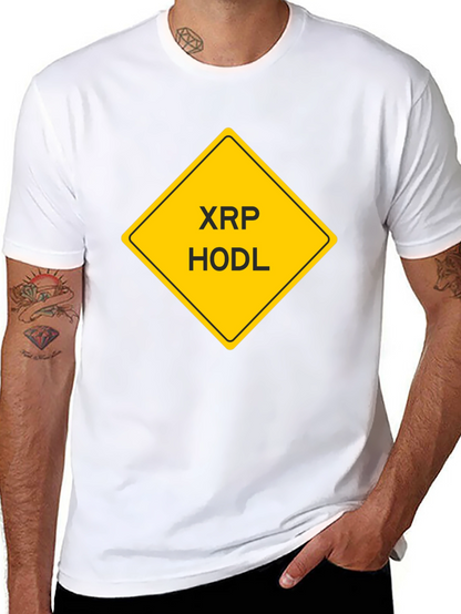XRP HODL Crypto T-Shirt - Black Cotton Tee