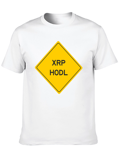 XRP HODL Crypto T-Shirt - Black Cotton Tee