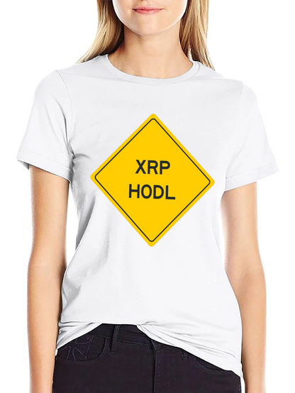 XRP HODL Crypto T-Shirt - Black Cotton Tee