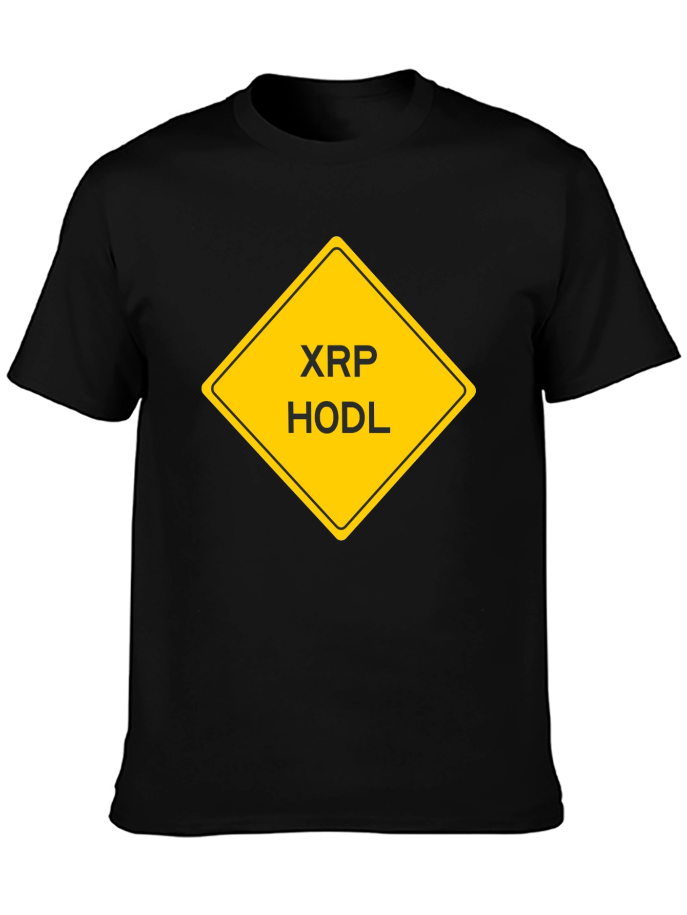 XRP HODL Crypto T-Shirt - Black Cotton Tee