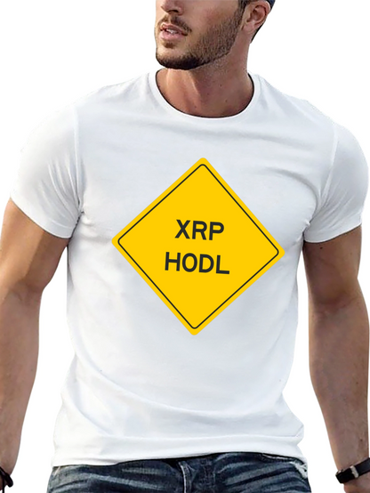 XRP HODL Crypto T-Shirt - Black Cotton Tee