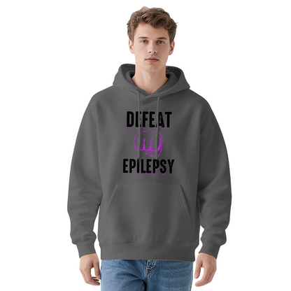 Defeat Epilepsy Awareness Hoodie Purple Fist