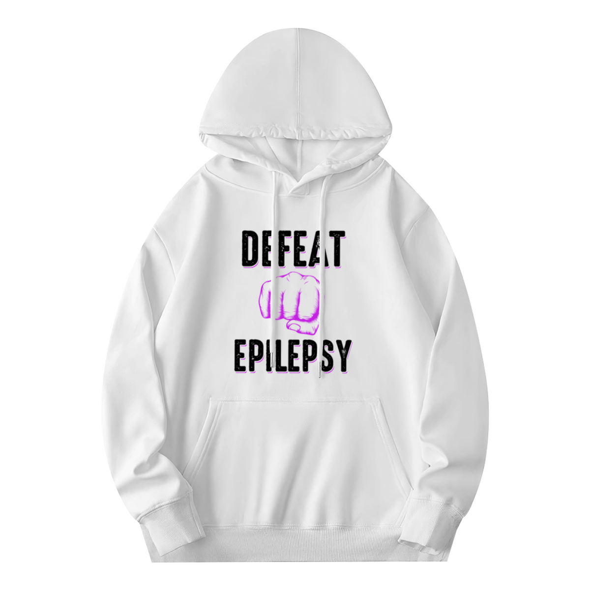 Defeat Epilepsy Awareness Hoodie Purple Fist