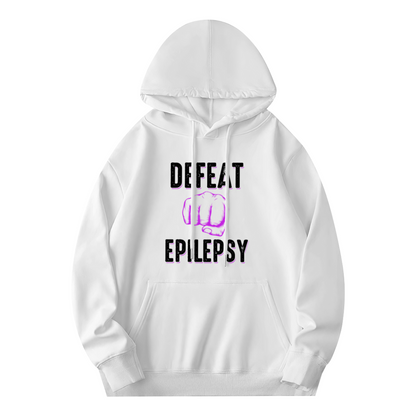 Defeat Epilepsy Awareness Hoodie Purple Fist