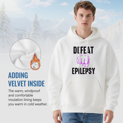 Defeat Epilepsy Awareness Hoodie Purple Fist
