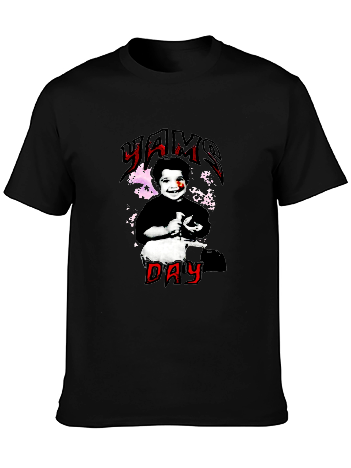 Yams Day Black Graphic Tee