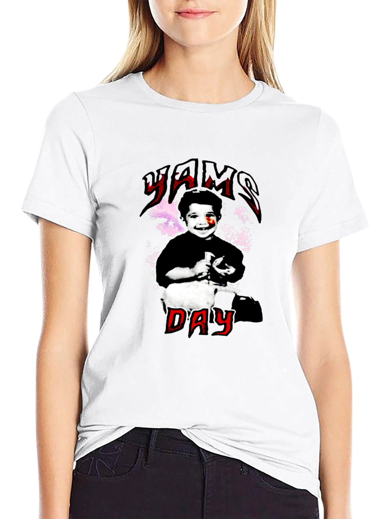 Yams Day Black Graphic Tee