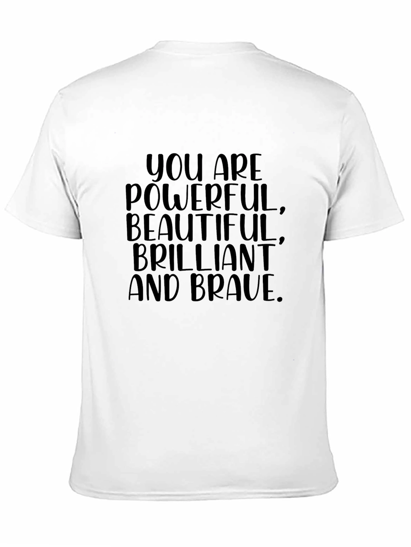 Empowering Womens Black T-Shirt: Powerful Brilliant Brave