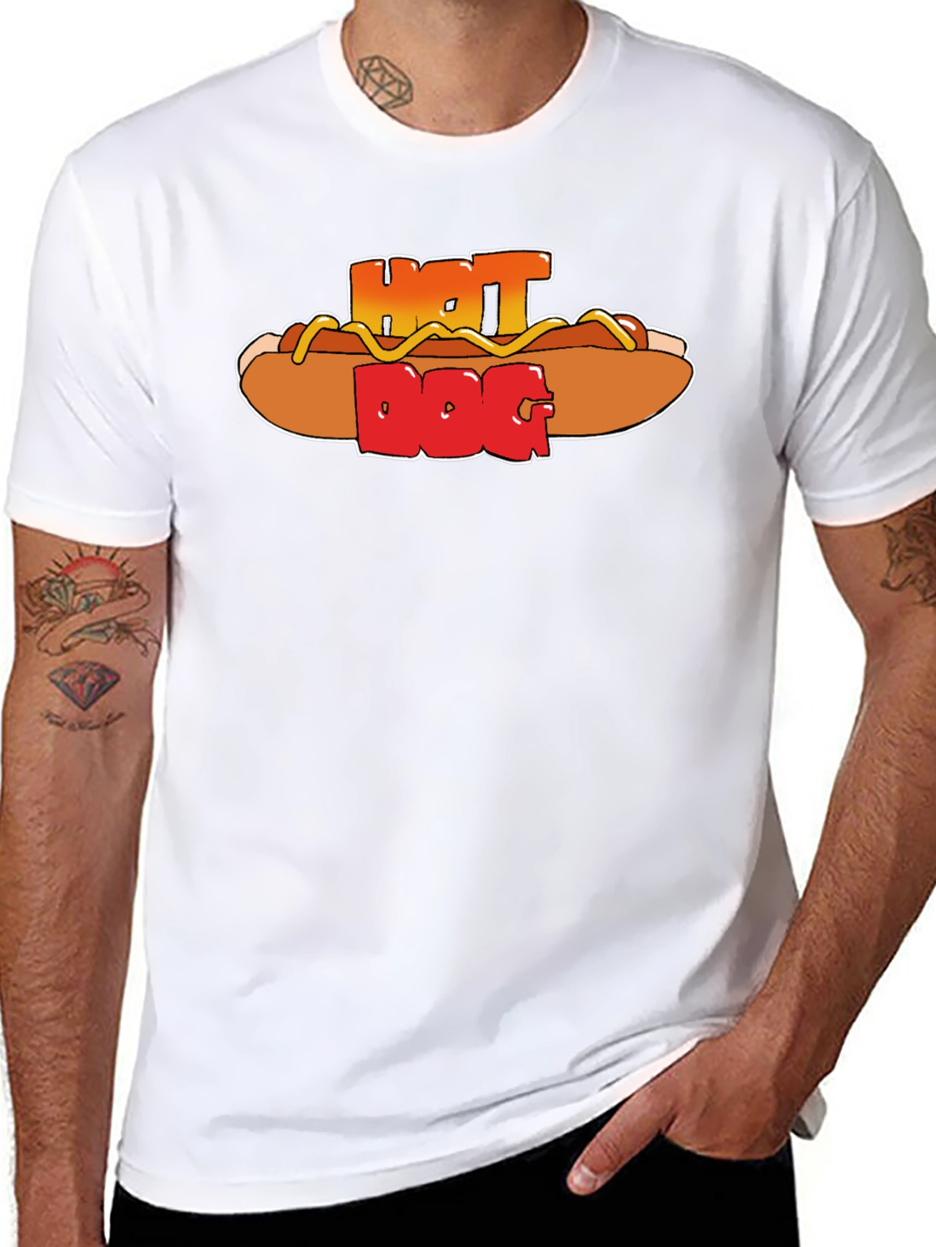 Hot Dog Graphic Print Tee