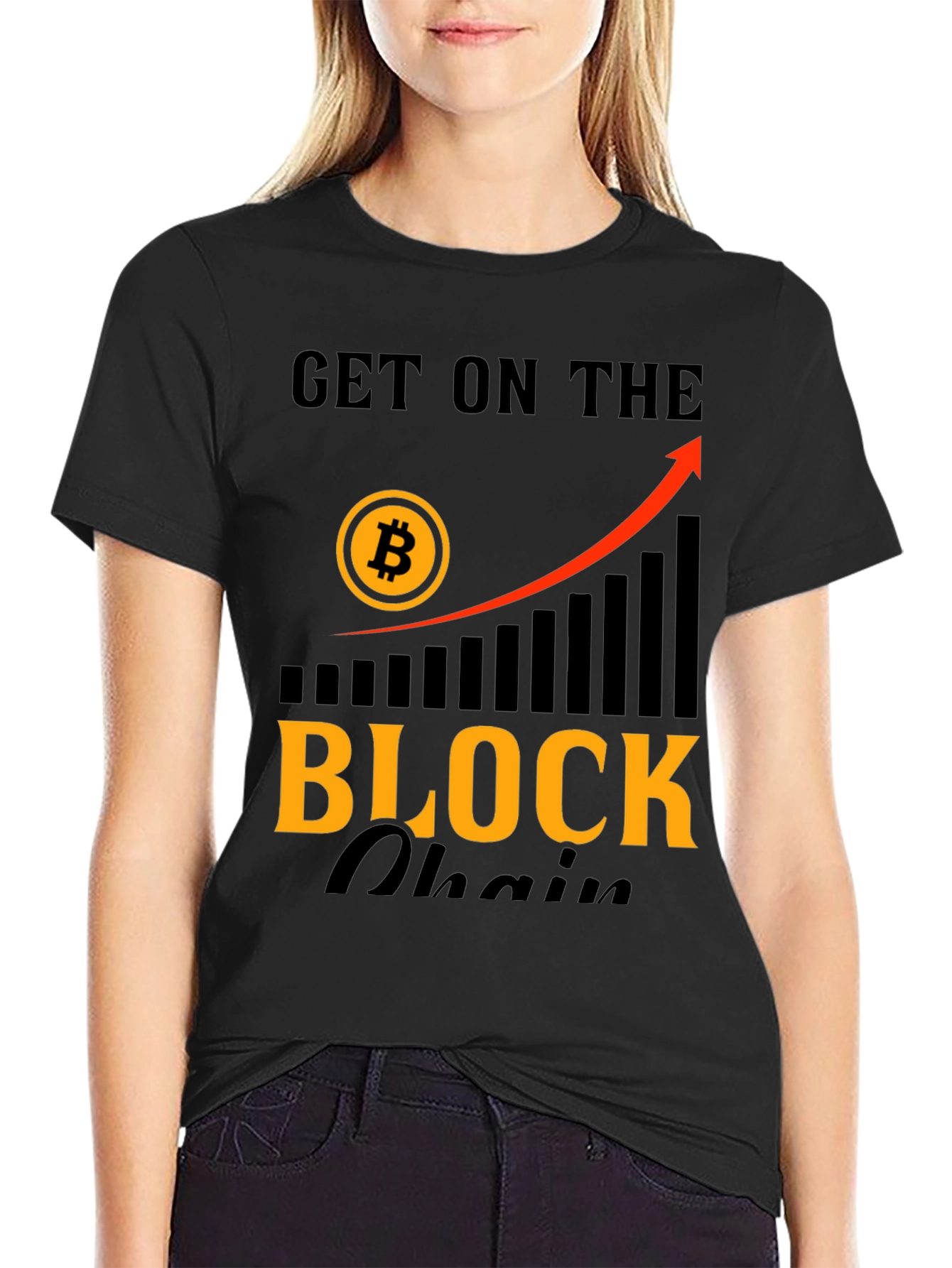 Get On The Blockchain T-Shirt - Bitcoin Crypto Tee