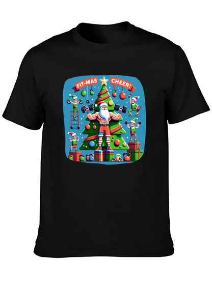 Fit-Mas Cheer Santa Gym T-Shirt