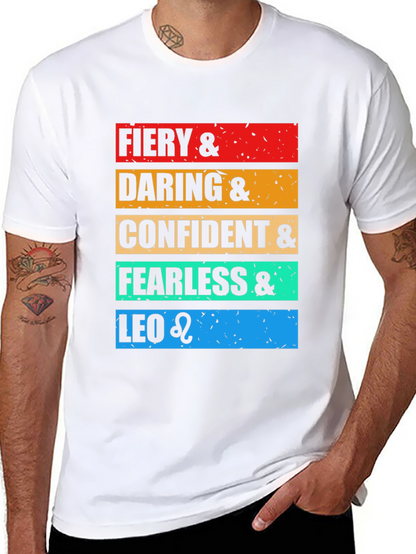 Fiery Leo Zodiac Graphic T-Shirt