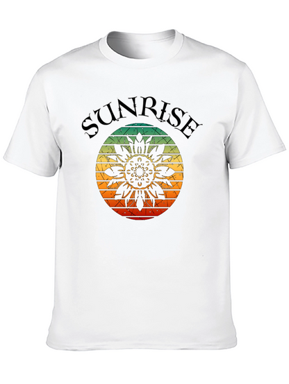 Sunrise Sunflower Graphic Tee - Black T-Shirt