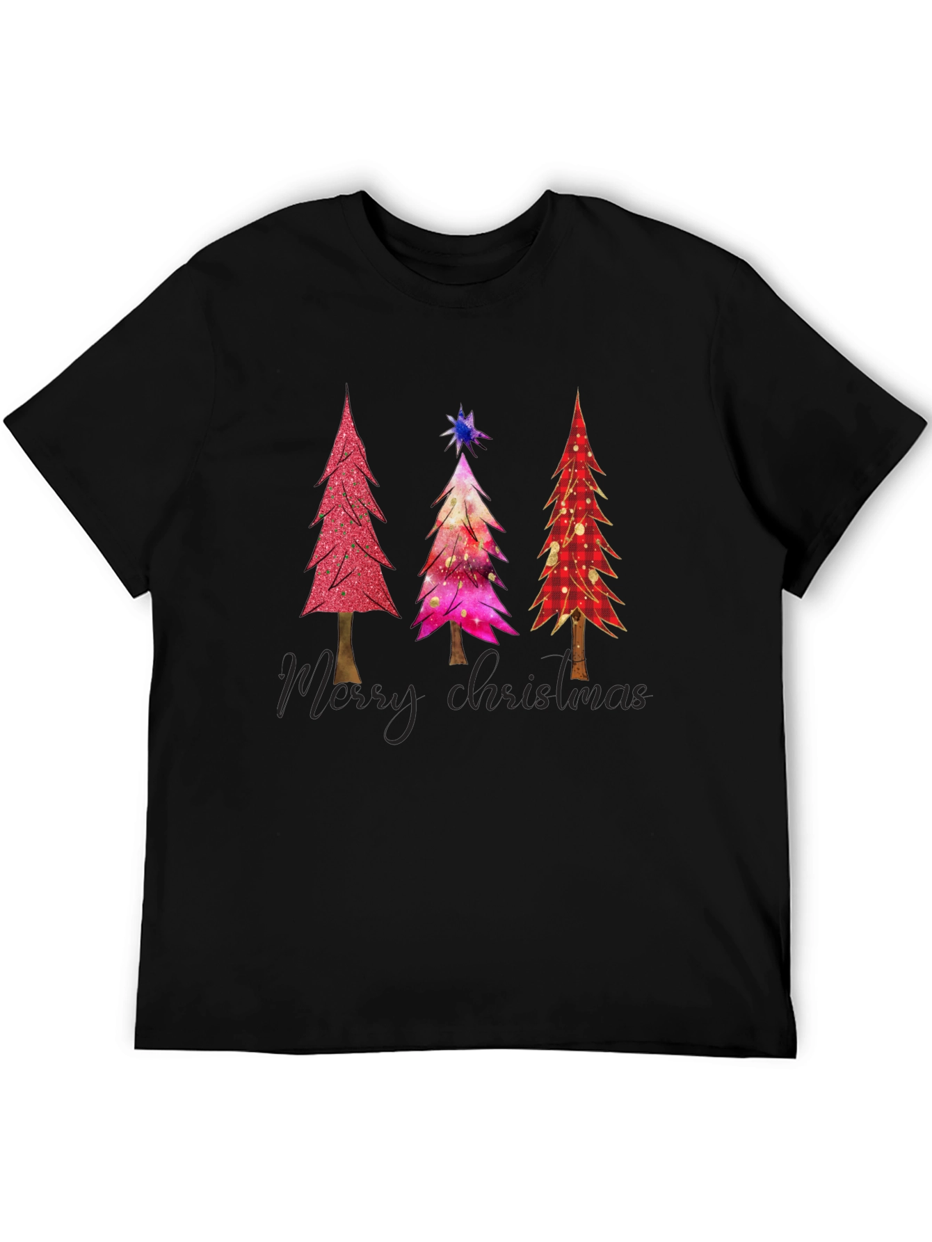 Christmas Tree Graphic Tee - Holiday Festive Shirt