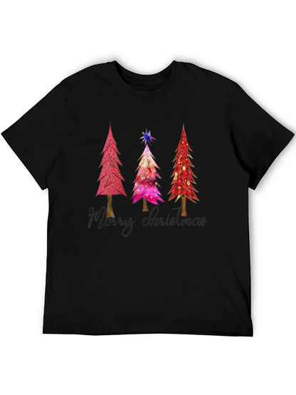 Christmas Tree Graphic Tee - Holiday Festive Shirt