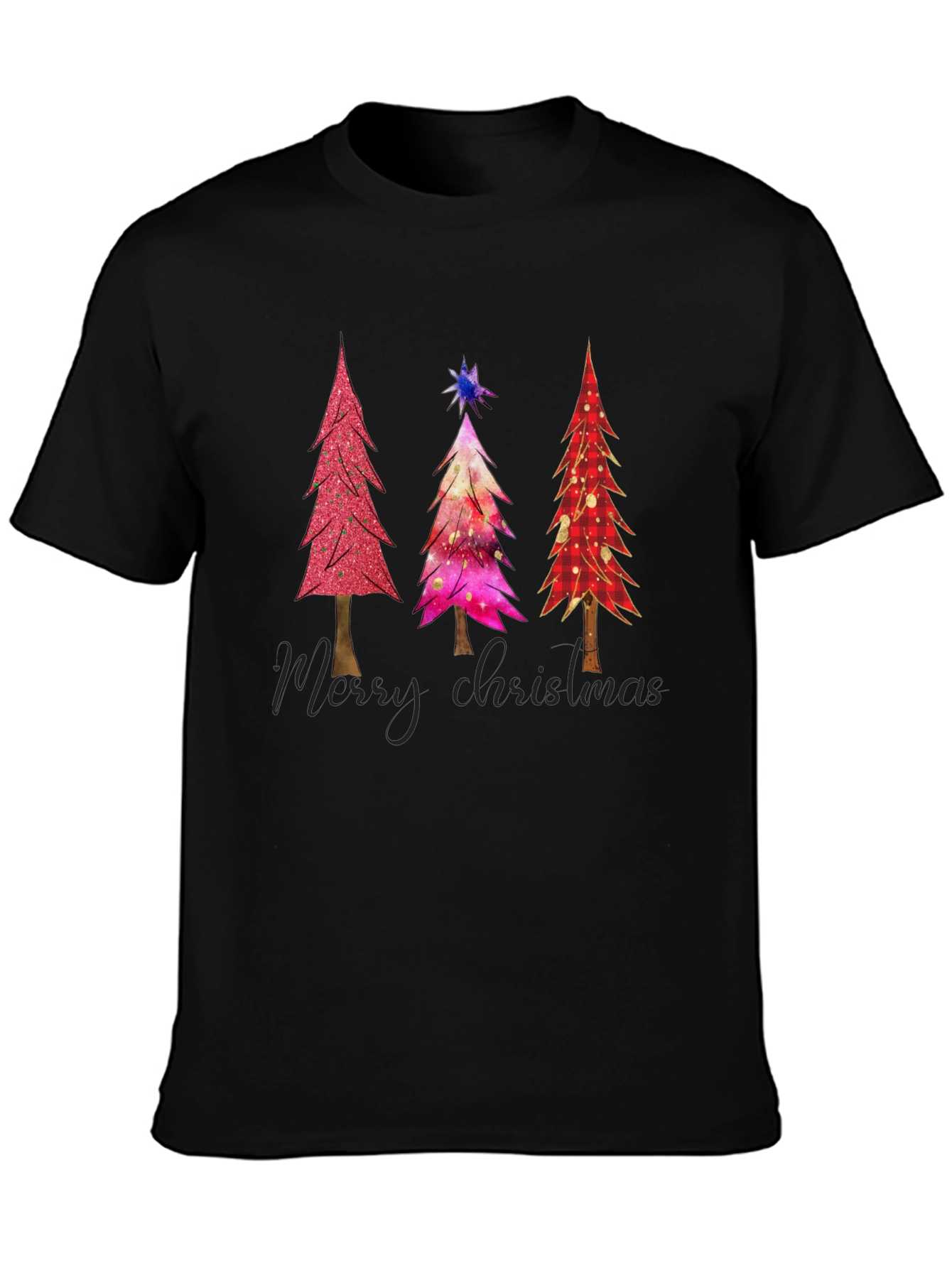 Christmas Tree Graphic Tee - Holiday Festive Shirt